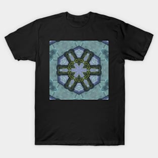 Abstract Sci-fi bio-tech Kaleidoscope pattern (Seamless) 19 T-Shirt